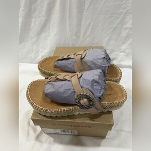 Lucky Brand Beige Sandals with Braided Strap